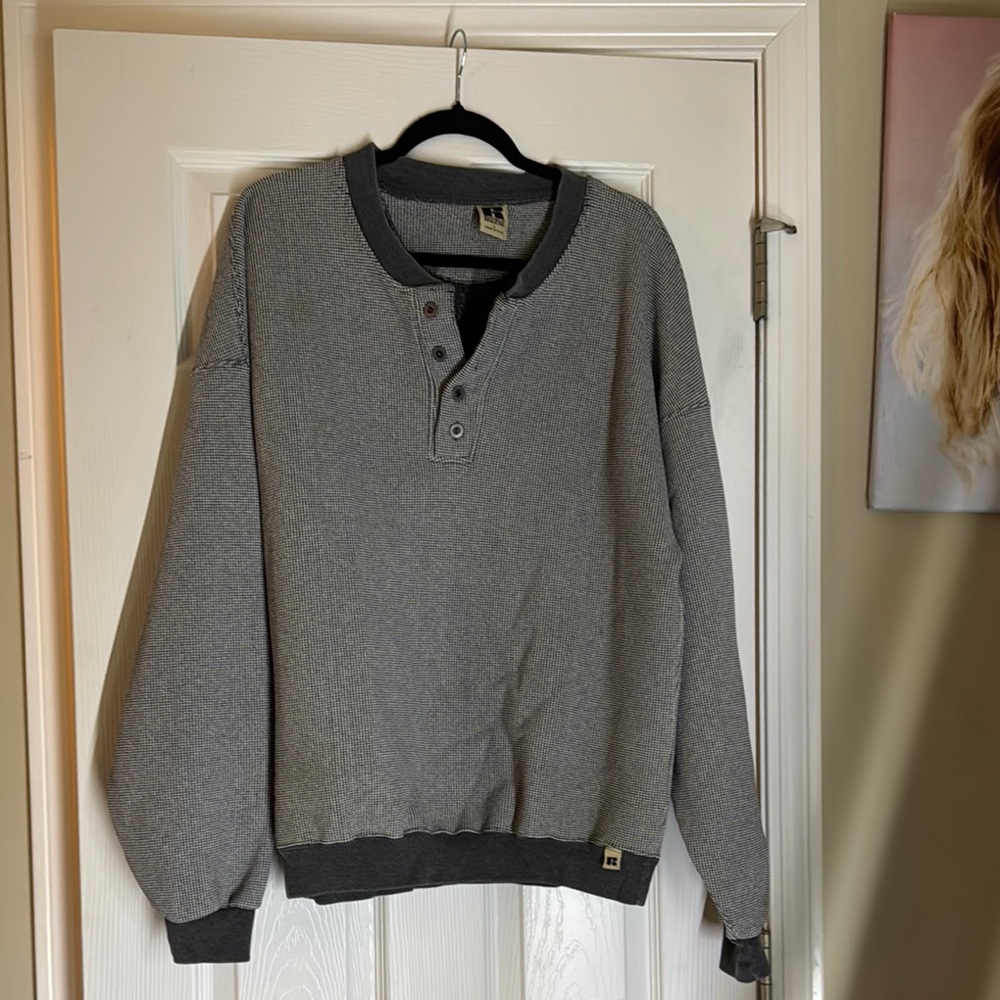 Russell Athletic Men's Gray Crewneck Sweater